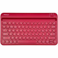 Macally Mac Portable Keyboard with iPhone or iPad Holder (Viva Magenta)