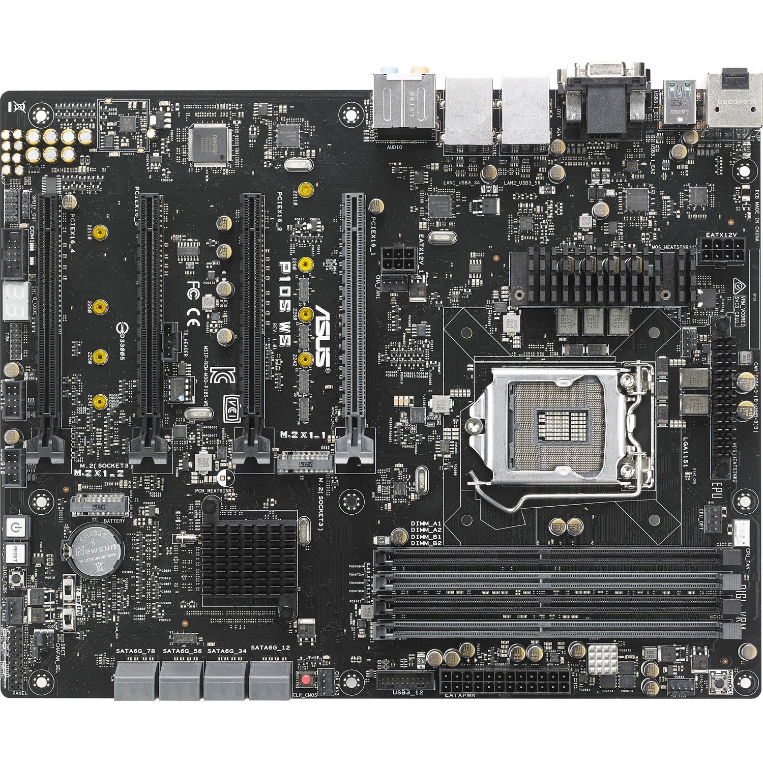 Asus P10S WS Workstation Motherboard - Intel C236 Chipset - Socket H4 LGA-1151 - ATX