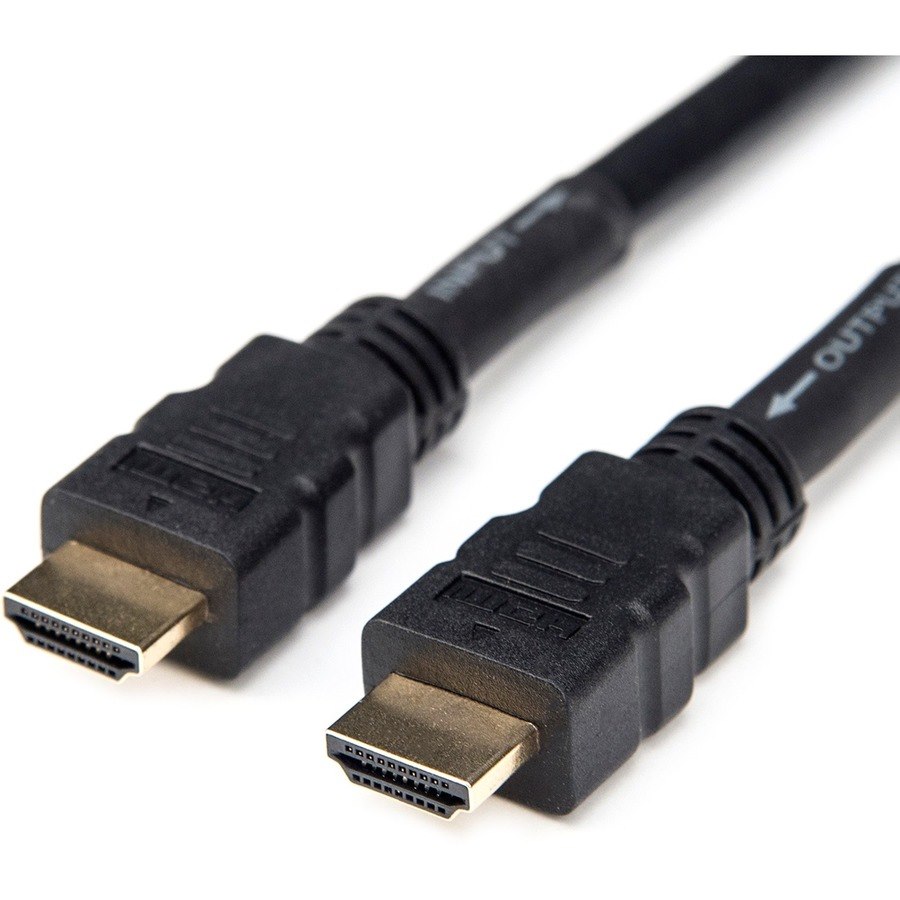 Rocstor Premium 75ft 4K High Speed HDMI to HDMI M/M Cable - Ultra HD HDMI 2.0 Supports 4k x 2k at 60Hz with resolutions up to 3840x2160p and 18Gbps Bandwidth - HDMI 2.0 to HDMI 2.0 Male/Male - HDMI 2.0 for HDTV, DVD Player - 75ft (22.9m) - 1 Retail Pack - 1 x HDMI Male - 1 x HDMI Male - Gold Plated Connectors - Shielding - Black - HDMI CABLE ULTRA HD 4Kx2K - HDMI for Audio/Video Devi SUPPORT 3D 4K2K 60HZ 18GBPS