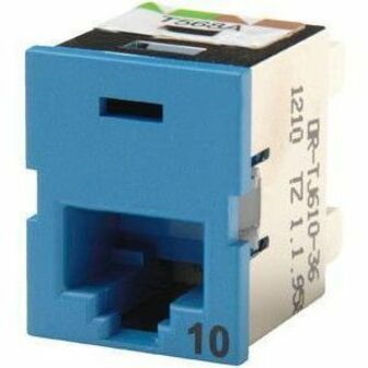 Ortronics Clarity 10G TracJack, T568A/B, 180 degree, Blue