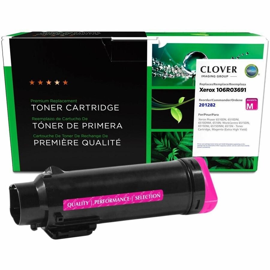 Clover Imaging Remanufactured Extra High Yield Magenta Toner Cartridge for Xerox 106R03691