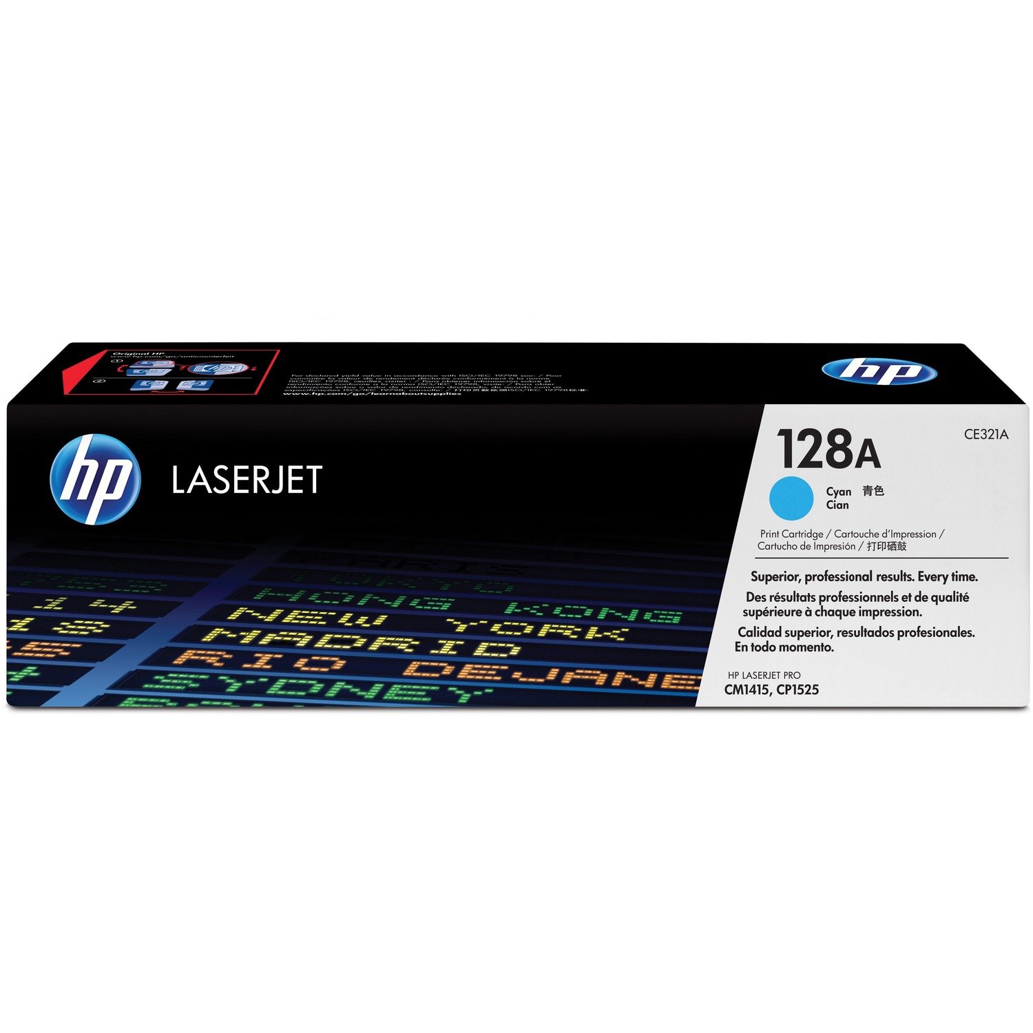 HP 128A Original Standard Yield Laser Toner Cartridge - Cyan - 1 Each