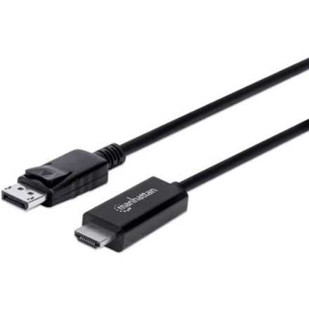 DisplayPort 1.2 to HDMI Cable, 4K@60Hz, 3m, Male to Male, DP With Latch, Black, Not Bi-Directional, Three Year Warranty, Polybag