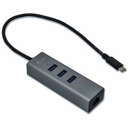 i-tec USB/Ethernet Combo Hub - USB 3.1 Type C - Notebook, Tablet, Desktop - Space Gray