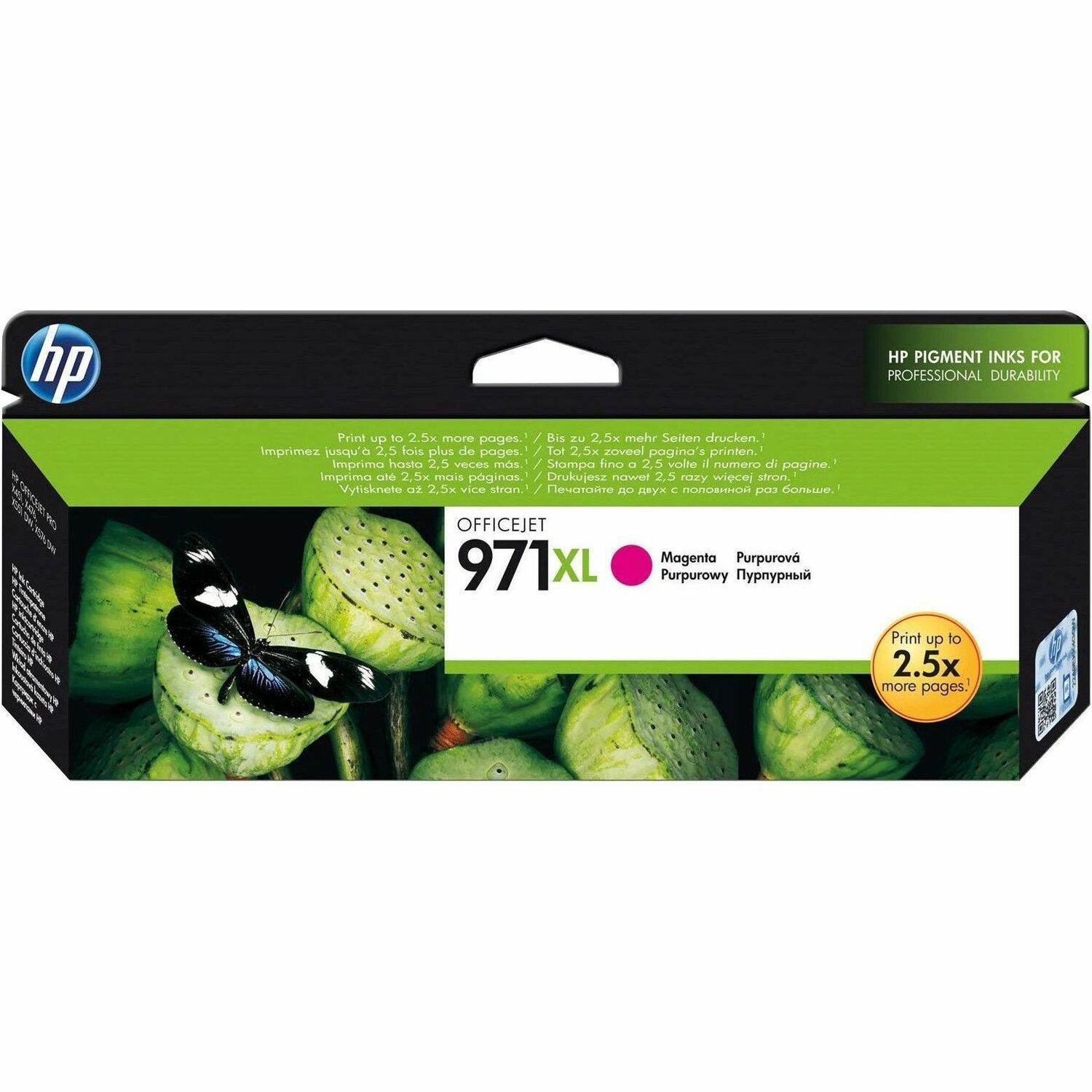 HP 971XL Origineel Hoog Rendement Inkjet Inktcartridge - Magenta Verpakking