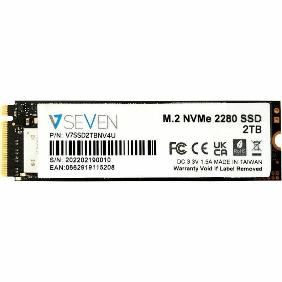 V7 V7SSD2TBNV4U 2 TB Solid State Drive - M.2 Internal - PCI Express NVMe (PCI Express NVMe 4.0 x4) - TAA Compliant