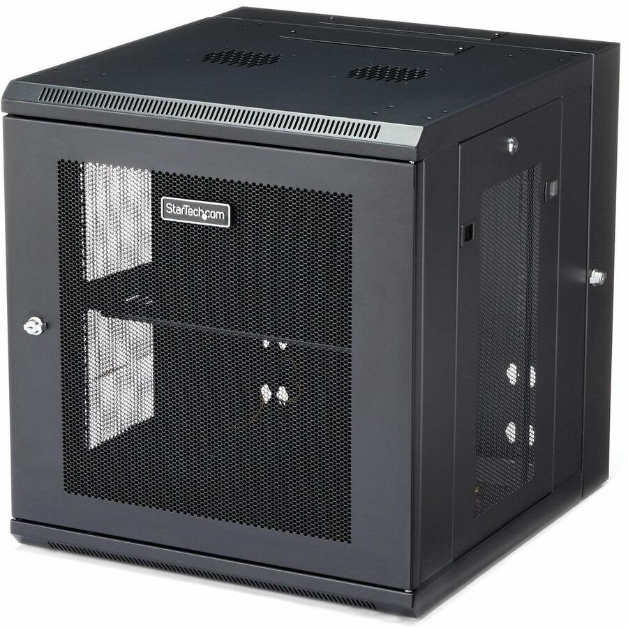 StarTech.com 12U Wall Mountable Rack Cabinet for Server, LAN Switch, Patch Panel500.38 mm Rack Depth - Black