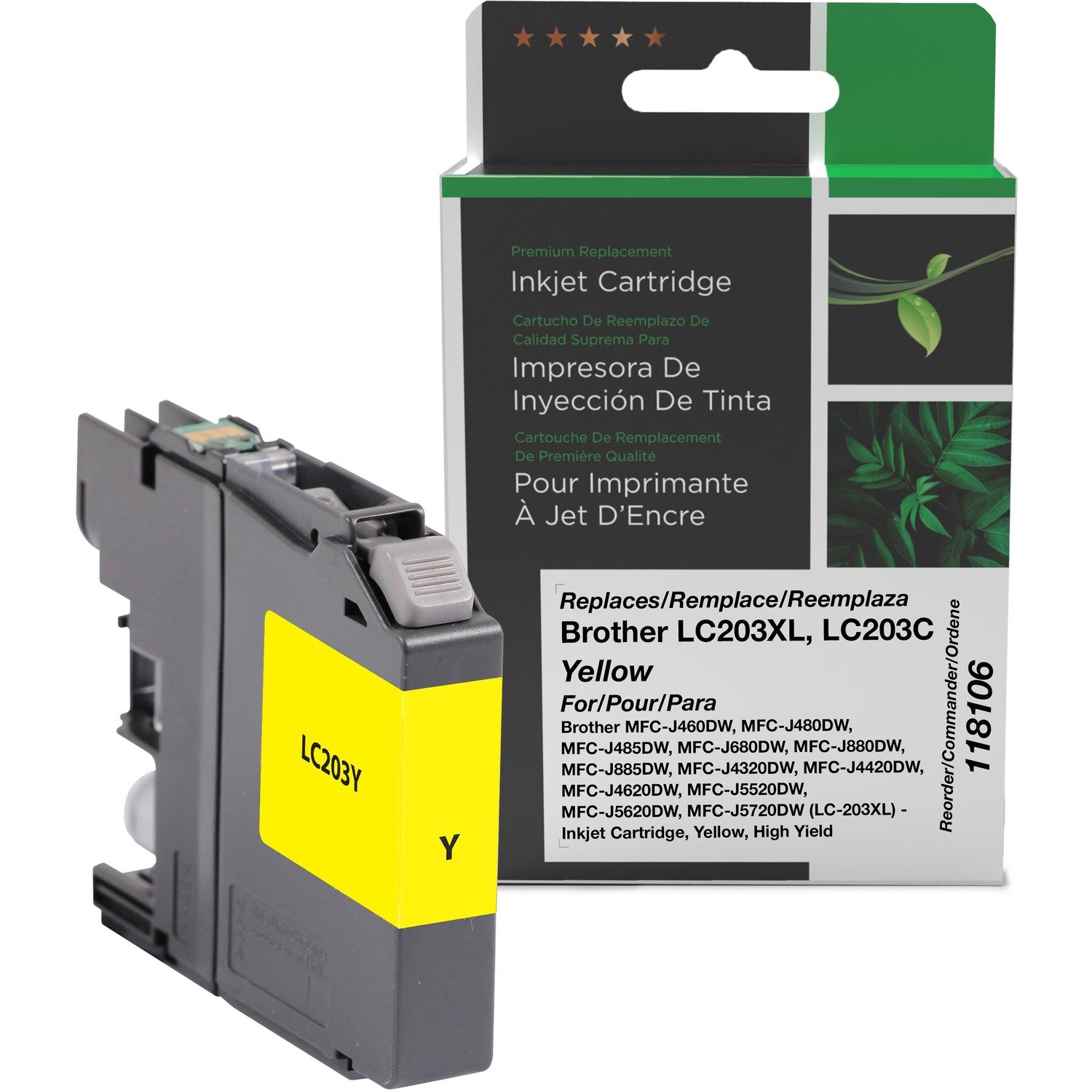 Clover Imaging Remanufactured High Yield Yellow Ink Cartridge for Brother LC203XL