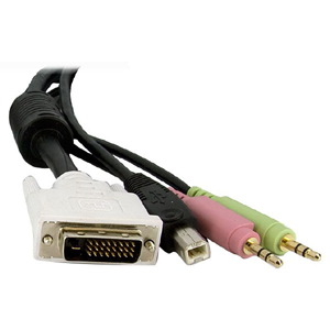 StarTech.com 6 ft 4-in-1 USB DVI KVM Switch Cable with Audio