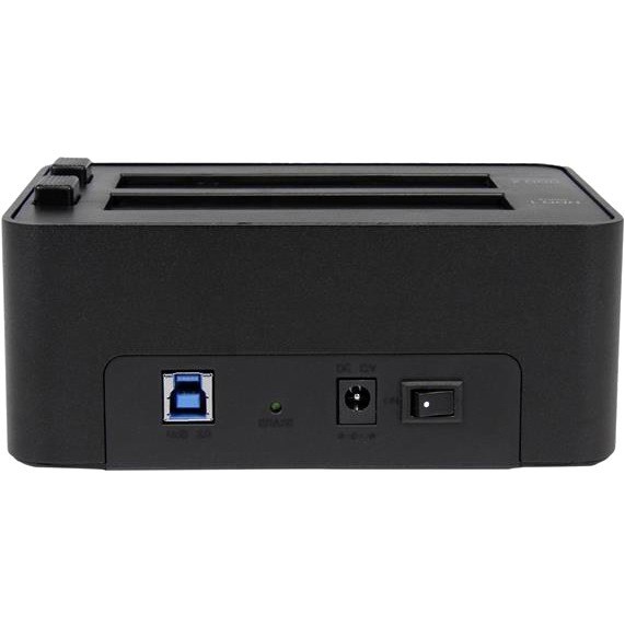 StarTech.com Dual Bay Hard Drive Duplicator and Eraser, External HDD/SSD Cloner / Copier / Wiper Tool, USB 3.0 to SATA Docking Station