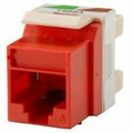 Ortronics Techchoice 6 Keystone Jack, Red, 25pack
