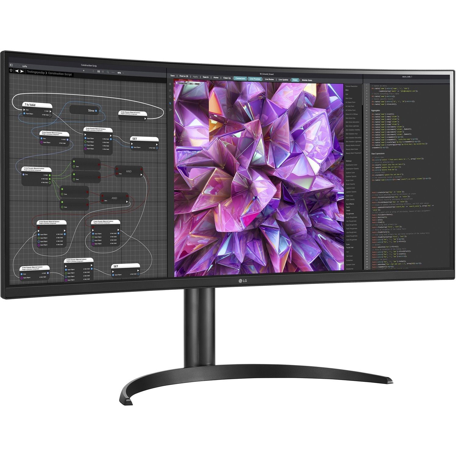 LG Ultrawide 34WQ75C-B 34" Class UW-QHD Curved Screen Gaming LCD Monitor - 21:9 - Textured Black