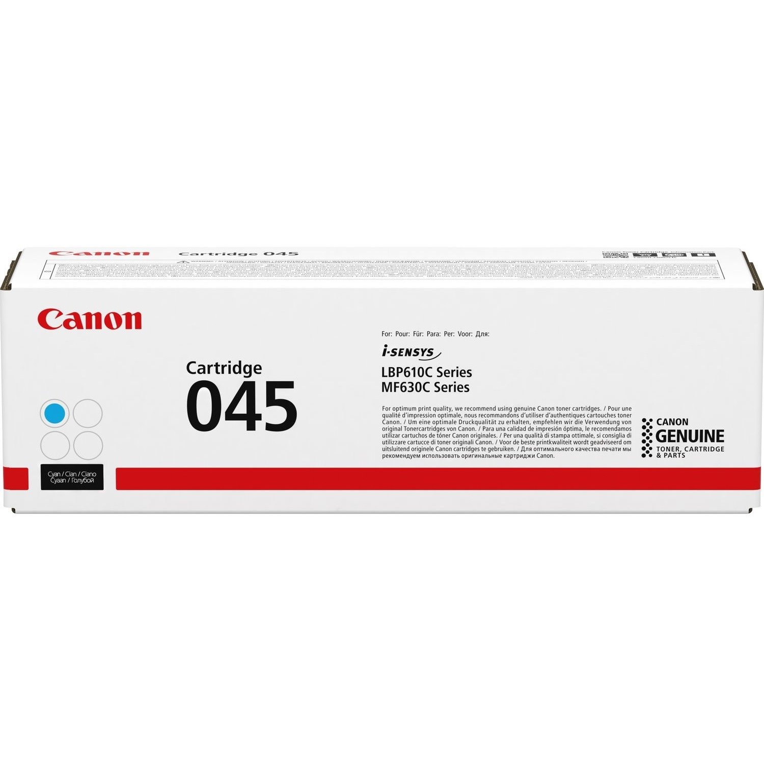 Canon 045C Original Laser Toner Cartridge - Cyan - 1 Pack
