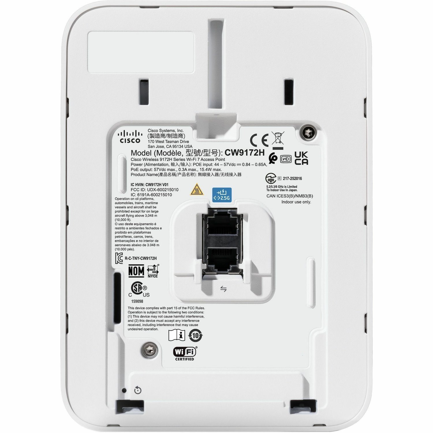 Meraki CW9172H Tri Band Wi-Fi 7 IEEE 802.11 a/b/g/n/ac/ax/be 9 Gbit/s Wireless Access Point