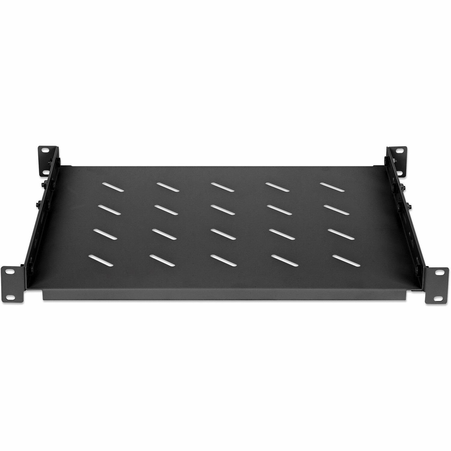 Intellinet 1U Rack-mountable Rack Shelf for Rack - Black
