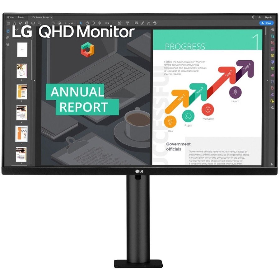 LG 27QN880-B 27" Class WQHD LCD Monitor - 16:9 - Dark Anthracite