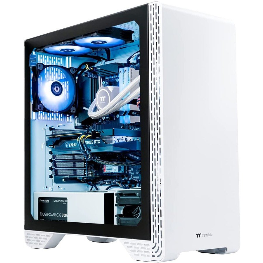Thermaltake Glacier 360 Gaming Desktop Computer - AMD Ryzen 5 5600X Hexa-core (6 Core) - 16 GB RAM DDR4 SDRAM - 1 TB M.2 PCI Express NVMe SSD - Mid-tower