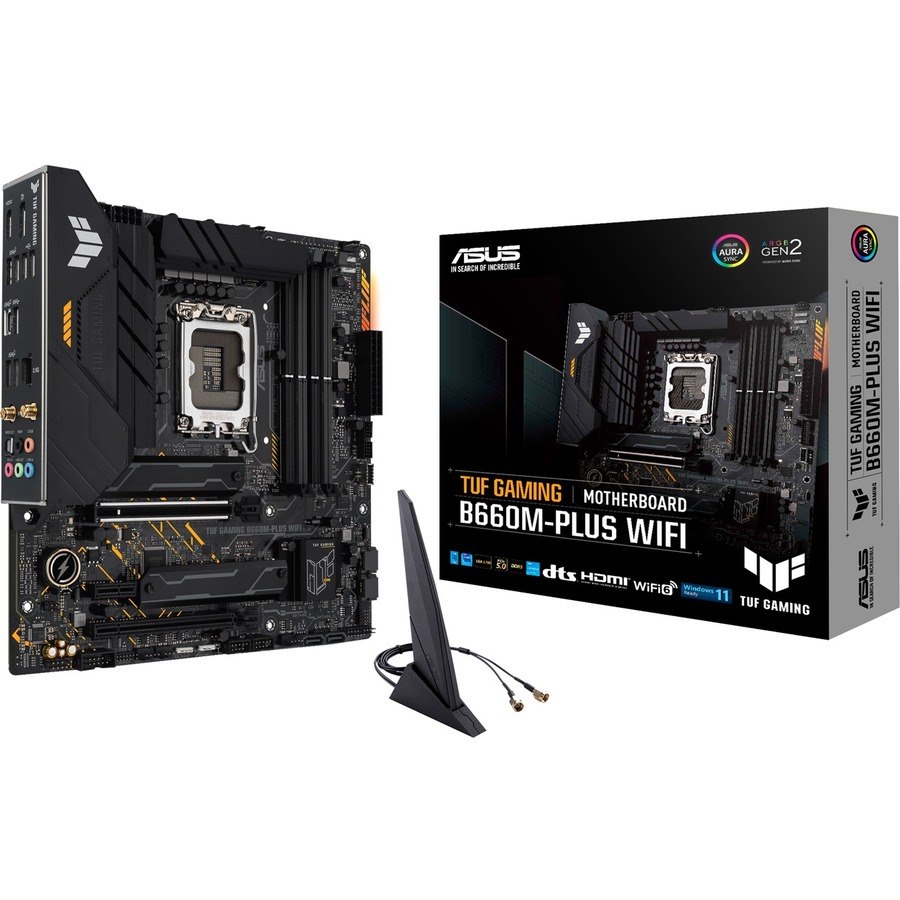 TUF GAMING B660M-PLUS WIFI Gaming Desktop-moederbord - Intel B660 chipset - Stekker LGA-1700 - Intel Optane-geheugen ready - Micro ATX