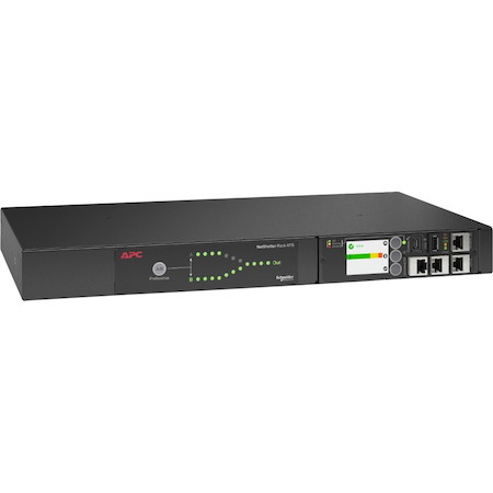 APC Netshelter Rack Automatic Transfer Switch, 1U, 16A, 230V, 2 IEC309 IN, 1 IEC309 OUT, 50/60Hz