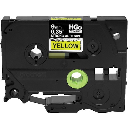 Brother HGES6215PK Black on Yellow Extra-Strength Adhesive Label Tape