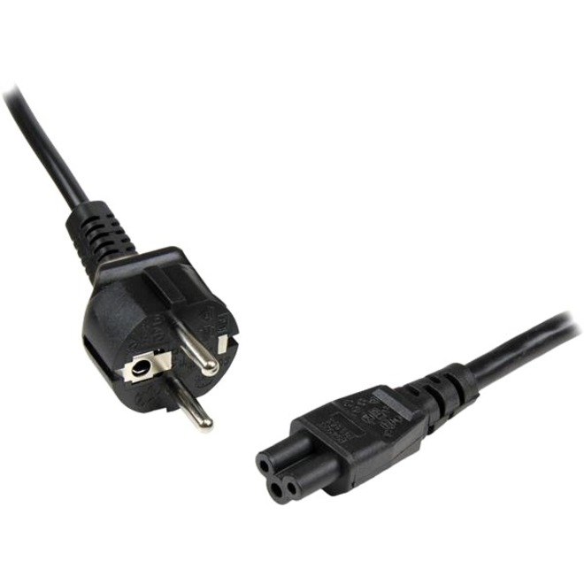 StarTech.com 1m 3 Prong Laptop Power Cord Schuko CEE7 to C5 Clover Leaf Power Cable Lead