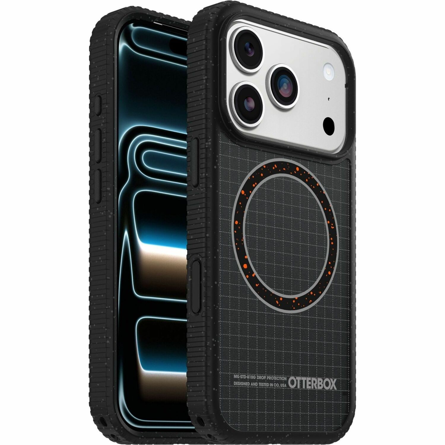 OtterBox Sole Case for Apple iPhone 17 Pro Smartphone - Midnight Circuit (Black)