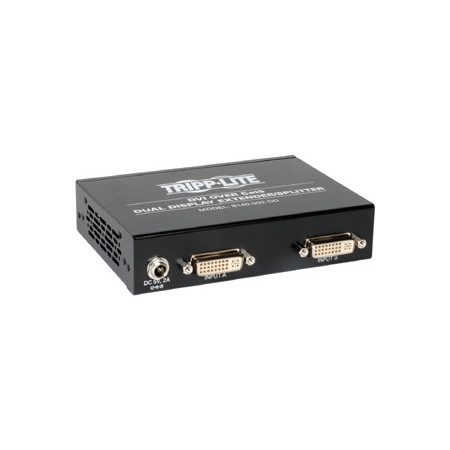 Eaton Tripp Lite Series 2-Port DVI over Cat5/6 Splitter/Extender, Box-Style Transmitter for Video, Dual-Display DVI-D, 200 ft. (60 m), TAA