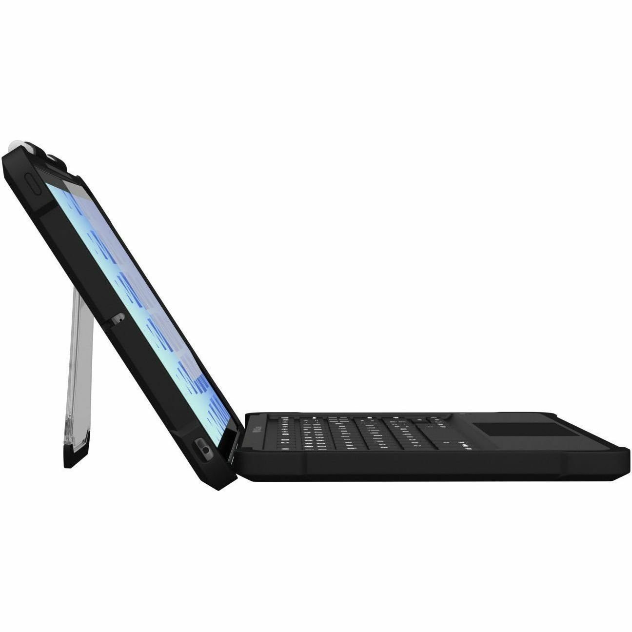 Extreme KeyCase-T2 w/Smart Connector & Trackpad for iPad 9/8/7 w/ Flex Kickstand (Non-Detachable) (Black)