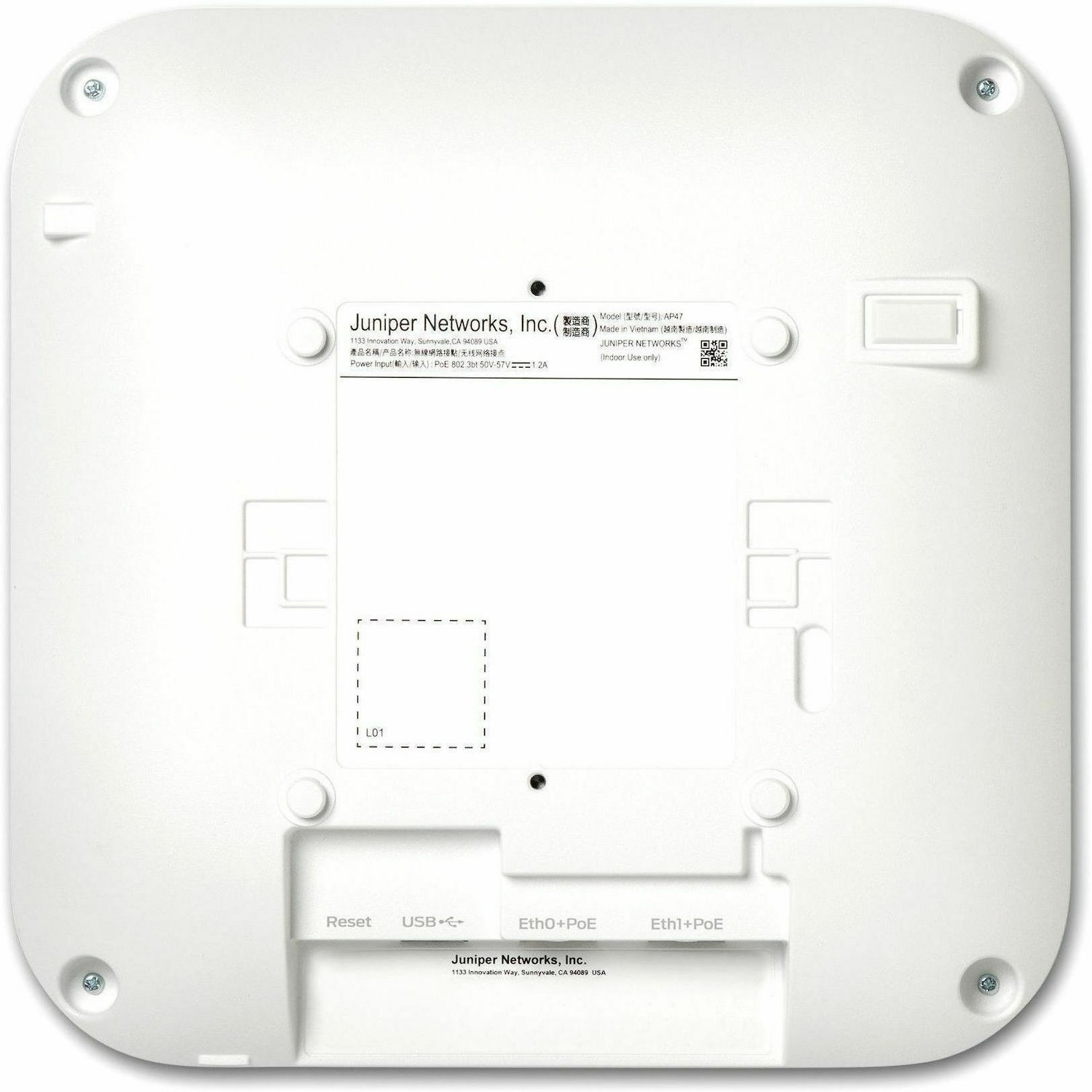 Mist AP47 Tri Band Wi-Fi 7 IEEE 802.11 a/b/g/n/ac/ax/be 28.80 Gbit/s Wireless Access Point - Indoor