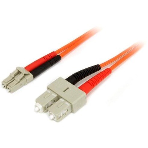 StarTech.com 1m Fiber Optic Cable - Multimode Duplex 50/125 - LSZH Fiber Jumper Cord - LC/SC