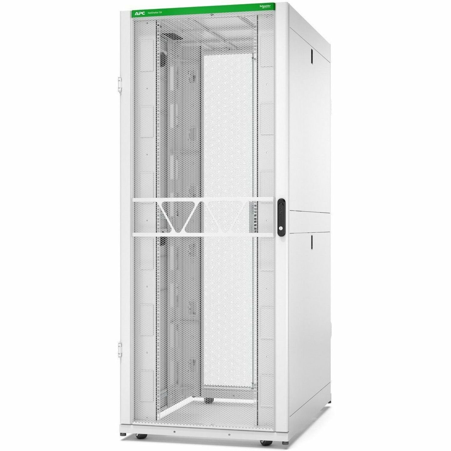 APC by Schneider Electric NetShelter SX 42U Enclosed Cabinet Rack Cabinet for Server, Equipment - 482.60 mm Rack Width x 1048 mm Rack Depth - White