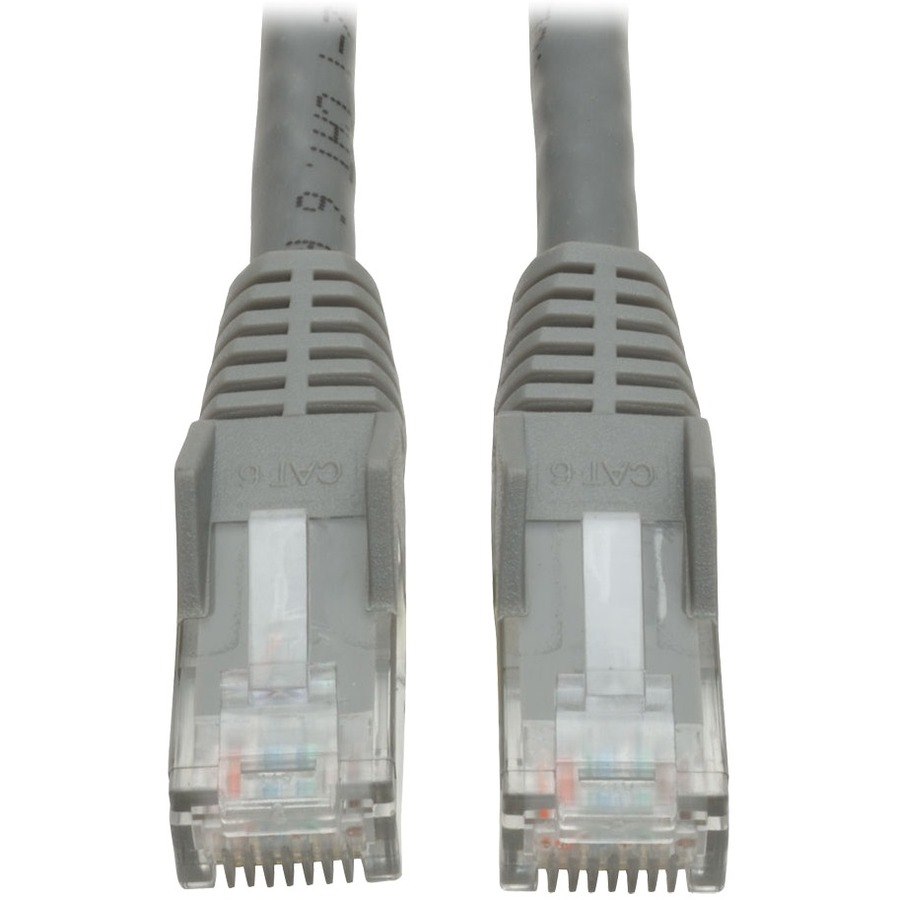 Eaton Tripp Lite Series Cat6 Gigabit Snagless Molded (UTP) Ethernet Cable (RJ45 M/M), PoE, Gray, 15 ft. (4.57 m)