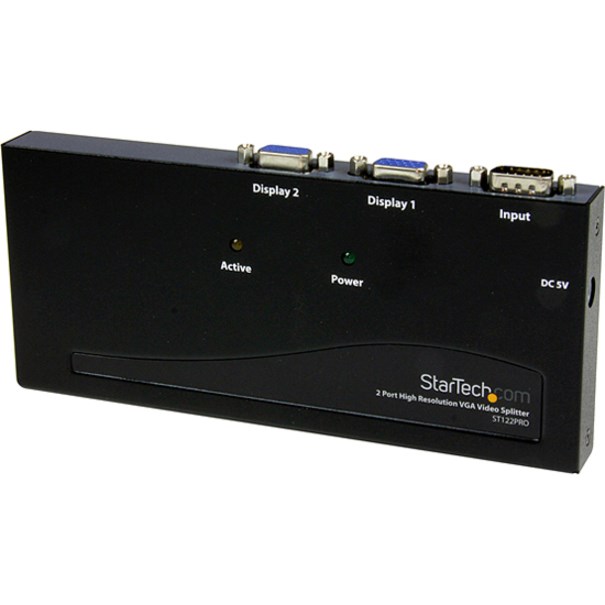 StarTech.com Signal Splitter - Steel - Black - TAA Compliant