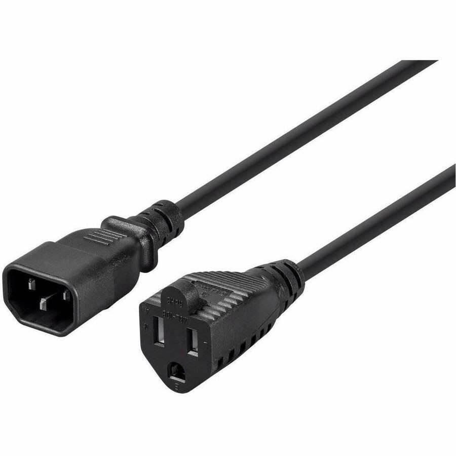 Monoprice Power Adapter Cord Cable - Black 1FT