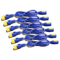 Power Cord Kit (6 ea), Locking, C13 to C14, 0.6m (2ft), North America, Blue