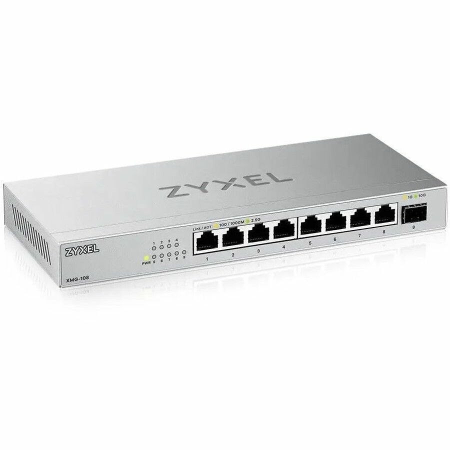 ZYXEL XMG-108 8 Ports Ethernet Switch - Gigabit Ethernet, 10 Gigabit Ethernet - 10/100/1000Base-T, 10GBase-X