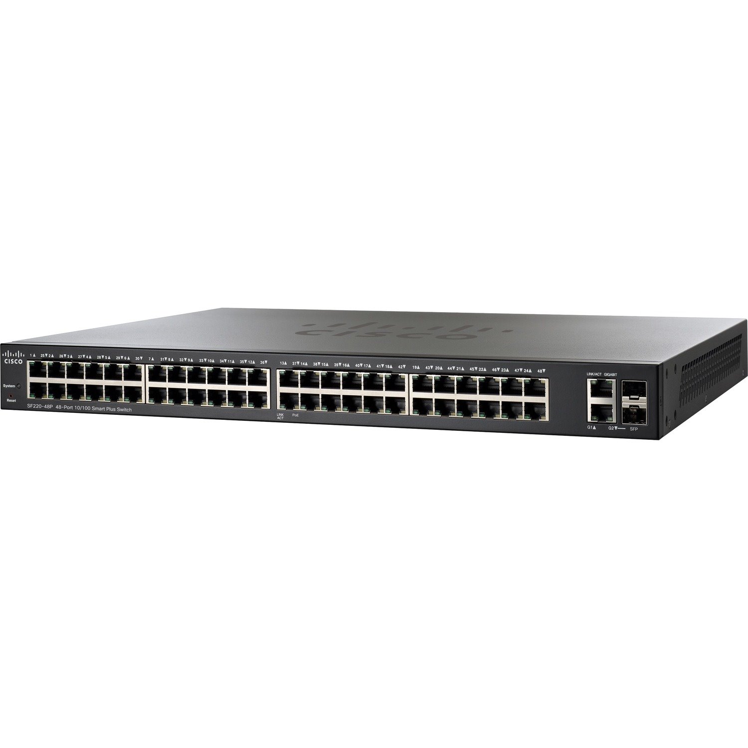 Cisco SF220-48P 48-Port 10/100 PoE Smart Plus Switch