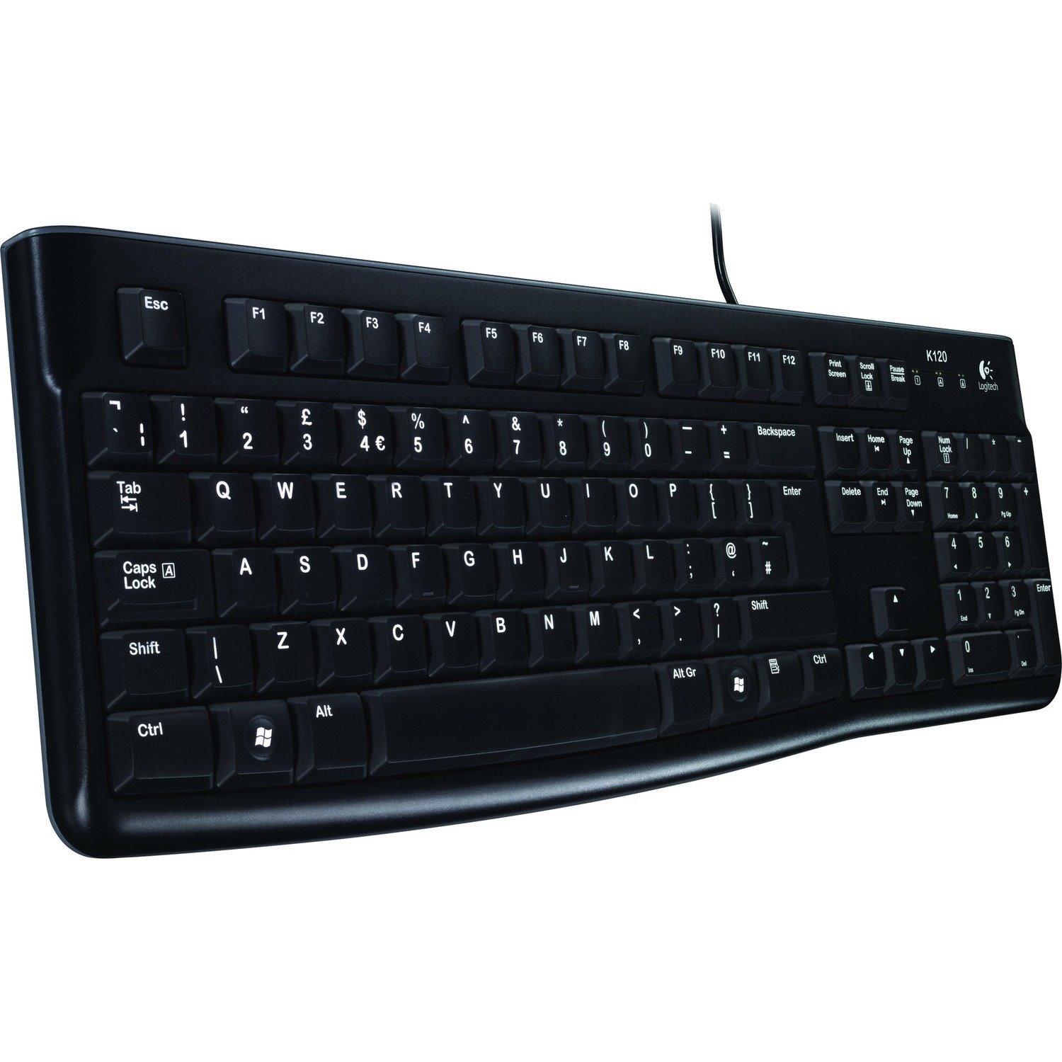 Logitech Business K120 Keyboard - Cable Connectivity - USB Interface - Lithuanian - Black