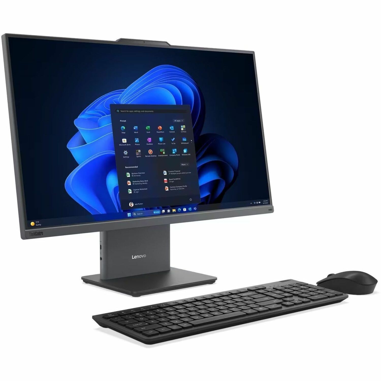 Lenovo ThinkCentre neo 55a 24 Gen 6 13FA003FAU All-in-One Computer - AMD Ryzen 5 Ryzen 200 Series 220 - 16 GB - 512 GB PCI Express NVMe 4.0 x4 SSD - 23.8" Full HD - Desktop - Luna Gray