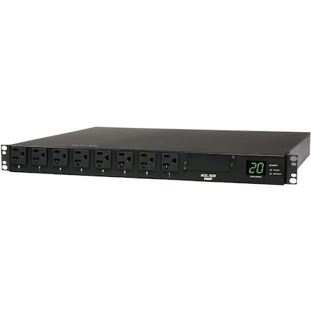 Eaton Tripp Lite Series 1.9kW Single-Phase Local Metered Automatic Transfer Switch PDU, 2 120V L5-20P / 5-20P Inputs, 16 5-15/20R Outputs, 1U, TAA