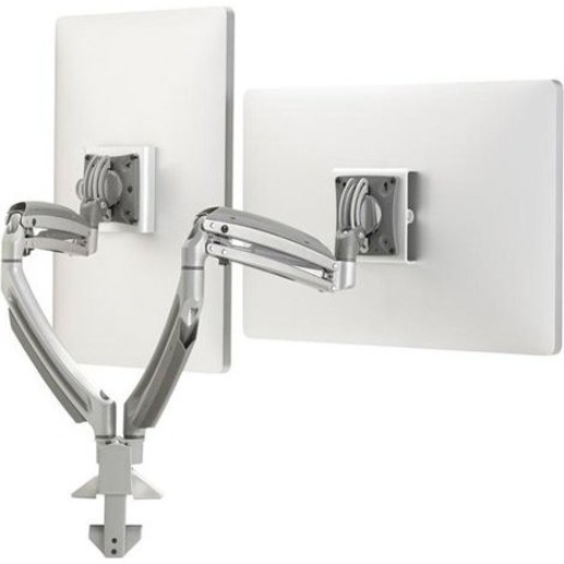 Chief Kontour K1D Dynamic Dual Monitor Arm Desk Mount - For 10-32 Inch Monitors - Adjustable Monitor Mount - Silver