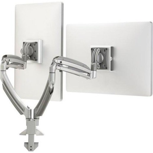 Chief Kontour K1D Dynamic Dual Monitor Desk Mount - For 10-38 Inch Displays - Monitor Arm - Silver