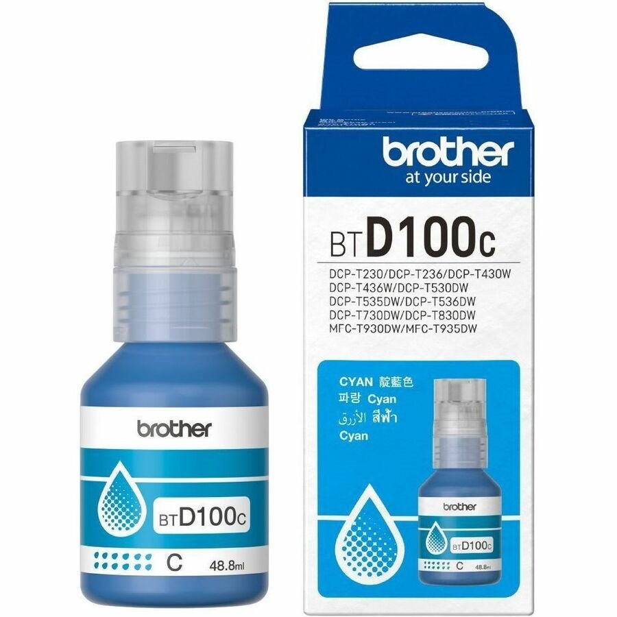 Brother BTD100C Refill Ink Bottle - Cyan - Inkjet
