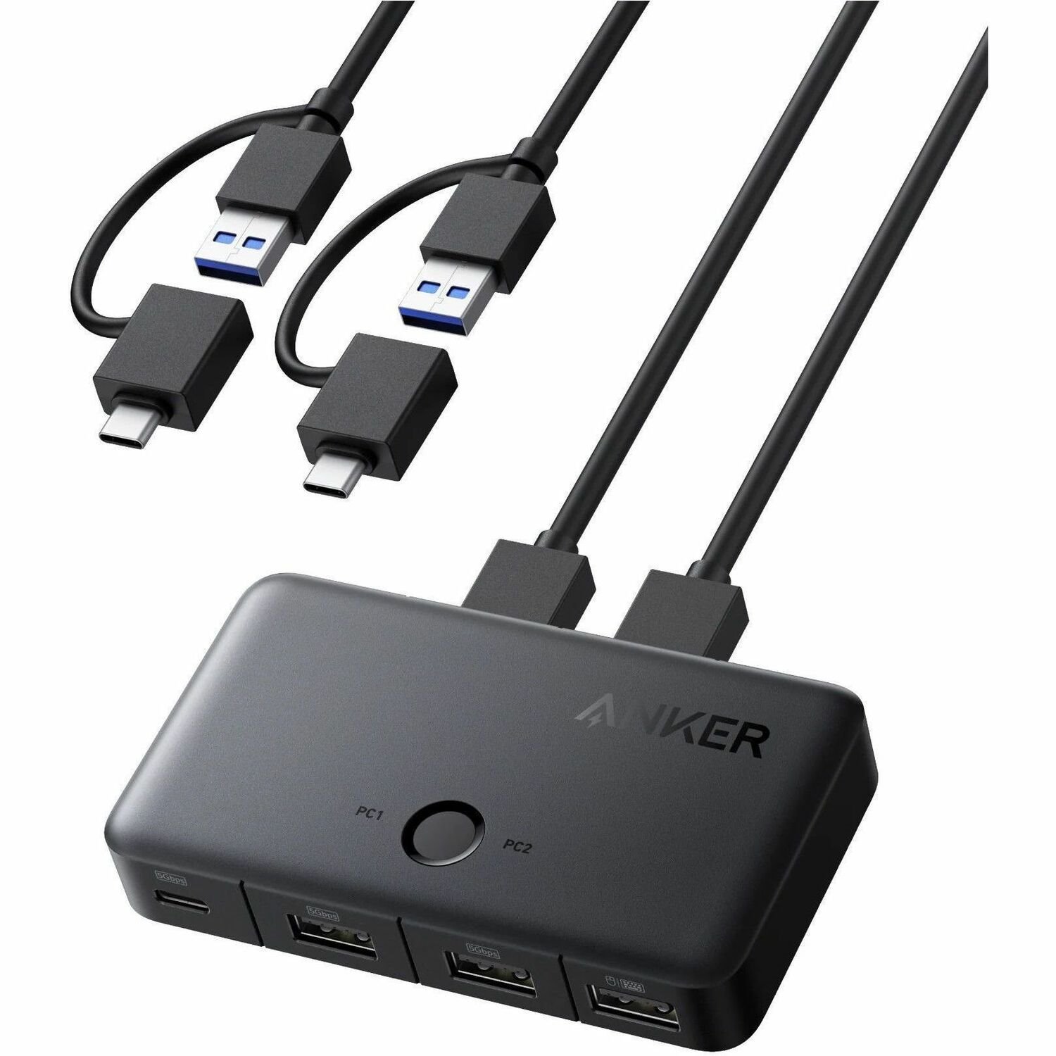 ANKER USB 3.0 Switch (5Gbps, For Desktop and Laptop)