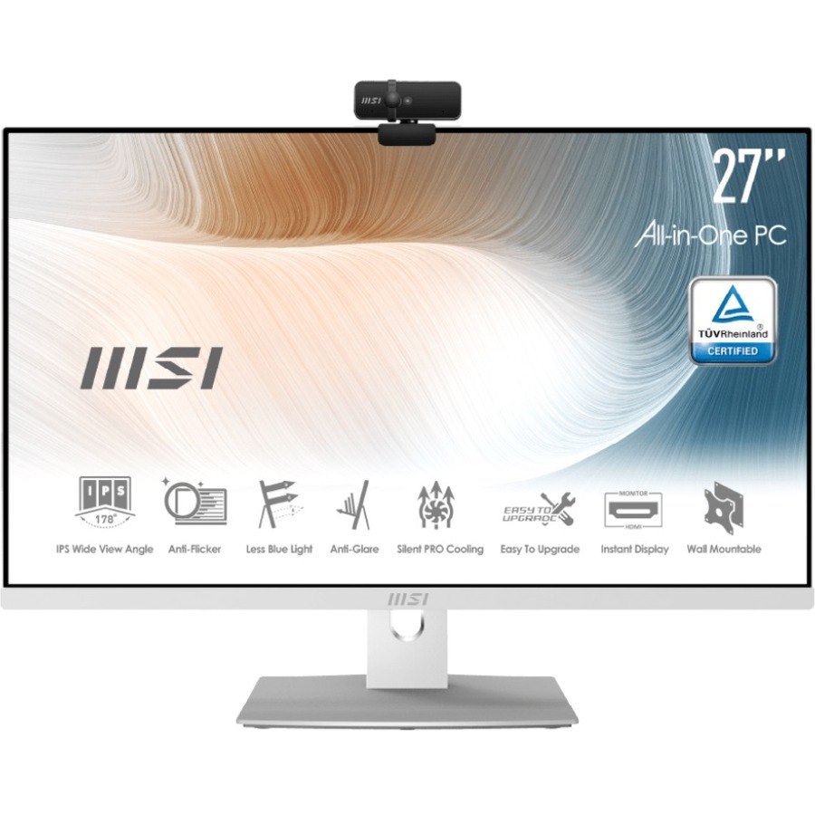 MSI Modern AM271P 11M Modern AM271P 11M-428US All-in-One Computer - Intel Core i7 11th Gen i7-1165G7 - 16 GB - 512 GB SSD - 27" Full HD - Desktop - White