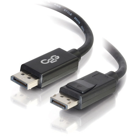 C2G 15ft DisplayPort™ Cable with Latches 4K 60Hz M/M - Black