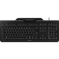 CHERRY SECURE BOARD 1.0 Keyboard - Cable Connectivity - USB Interface - English (UK) - QWERTZ Layout - Black