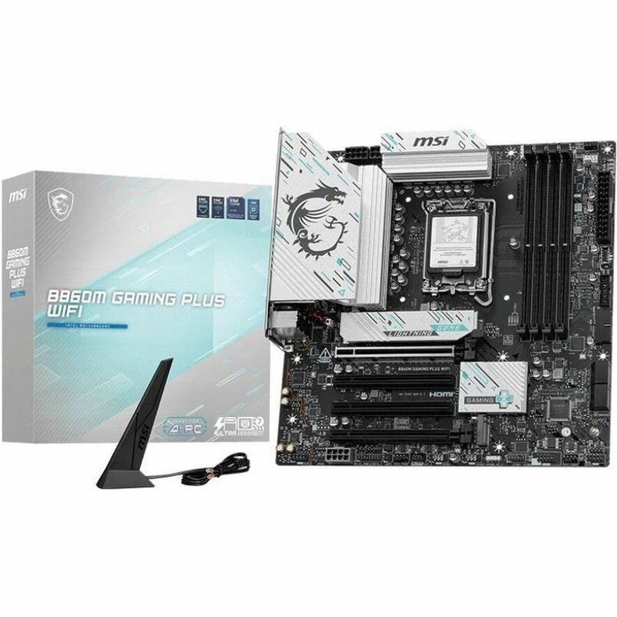 MSI B860M GAMING PLUS WIFI Gaming Desktop Motherboard - Intel B860 Chipset - Socket LGA-1851 - Micro ATX