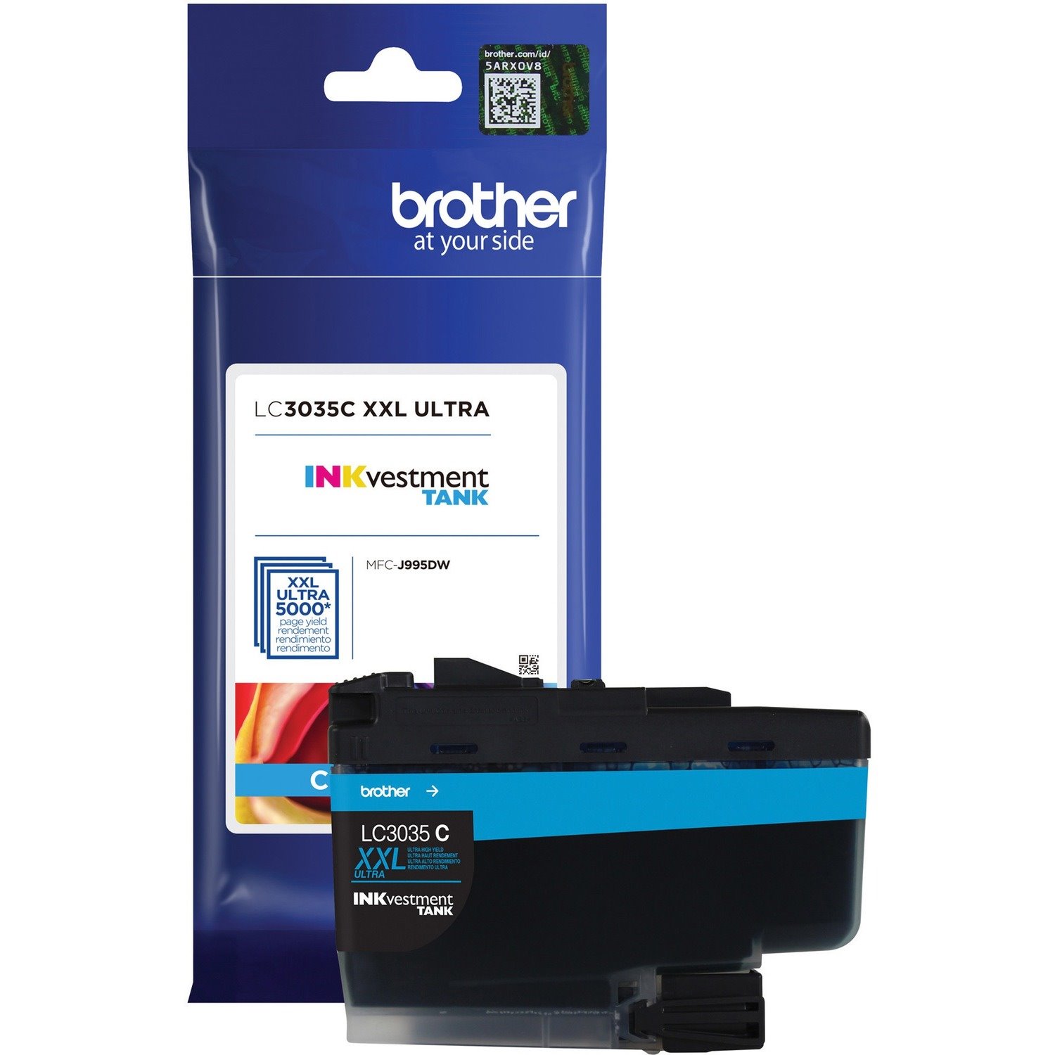 Brother Genuine LC3035C Single Pack Ultra High-yield Cyan INKvestment Tank Ink Cartridge