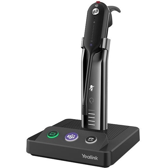 Yealink WH63 Wired/Wireless Earbud, Over-the-head, Behind-the-neck, Over-the-ear Mono Headset - Black